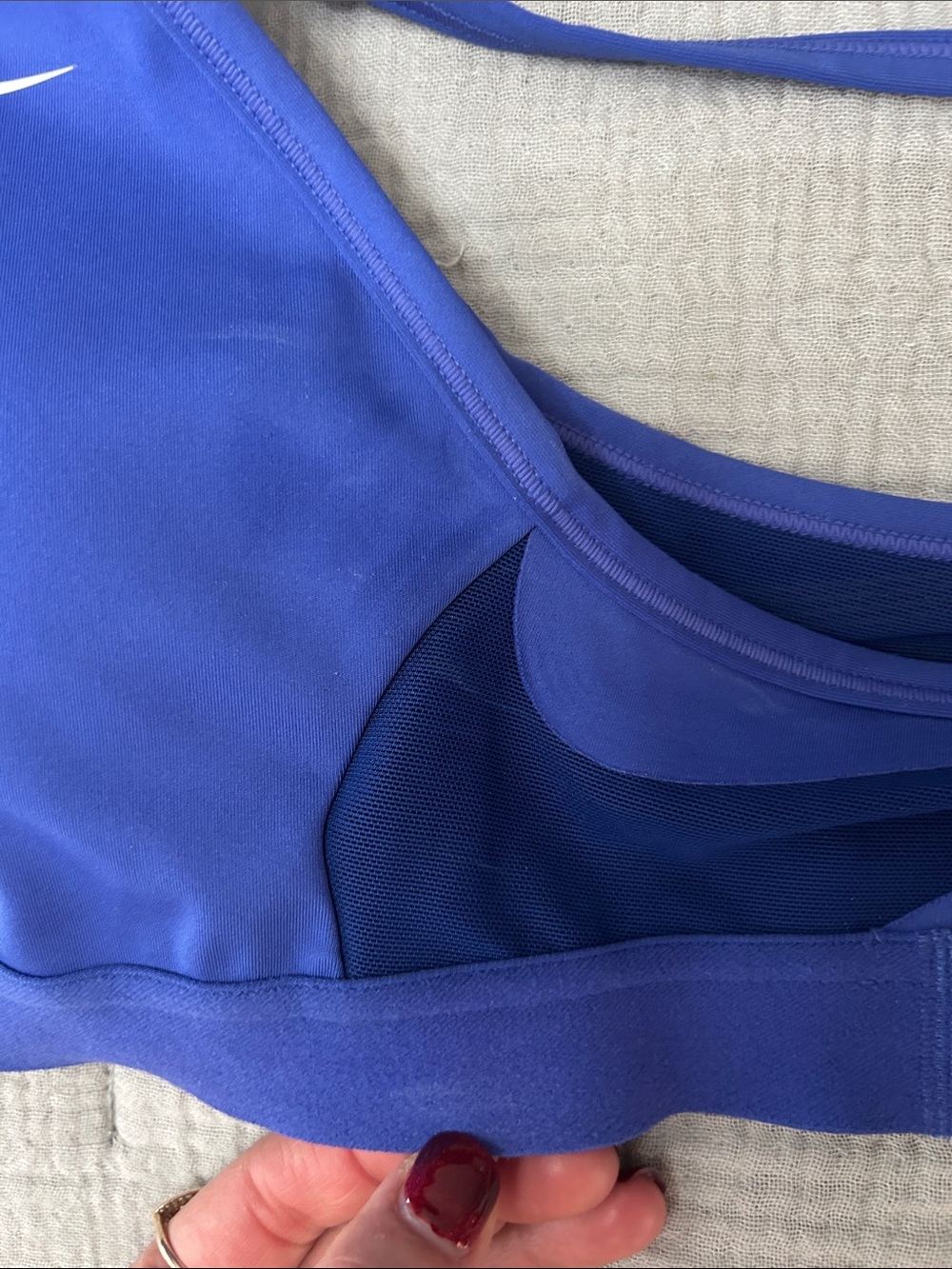 Nike Women's Royal Blue Strappy Sports Bra - Picture 4 of 4